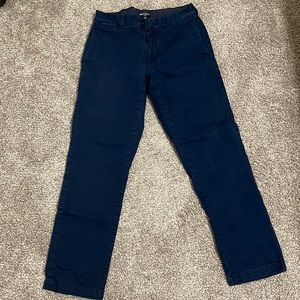 J Crew Flannel lined navy chinos 29W x 30L slim / slim straight fit